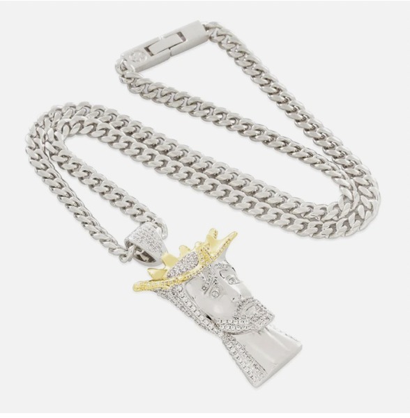 送料関税込【King Ice】3D Boss Holy One Necklace☆国内発送♪ King Ice】☆日本未入荷☆3D BOSS HOLY ONE NECKLACE ネックレス