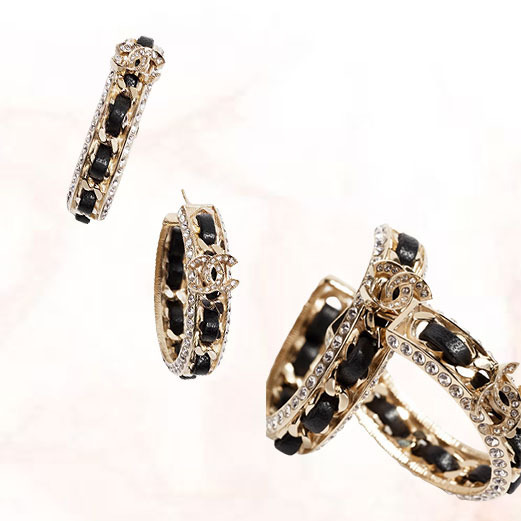 【入荷極小】CHANEL 23P フープ ピアス