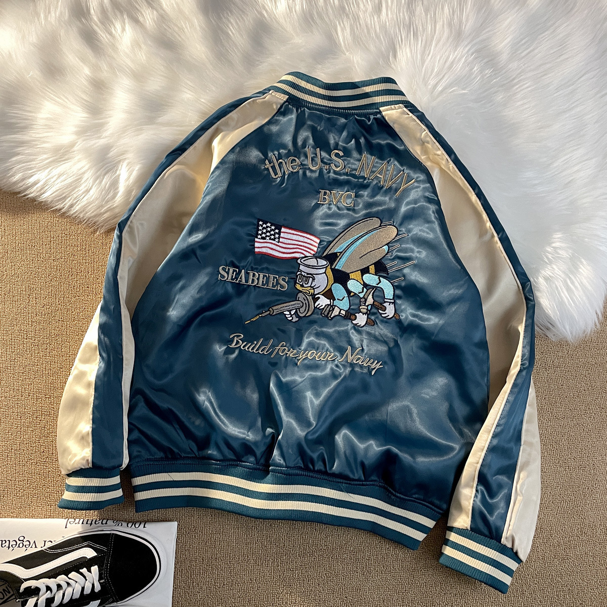 リバーシブル オーバーサイズ スカジャン ジャケット M~XL