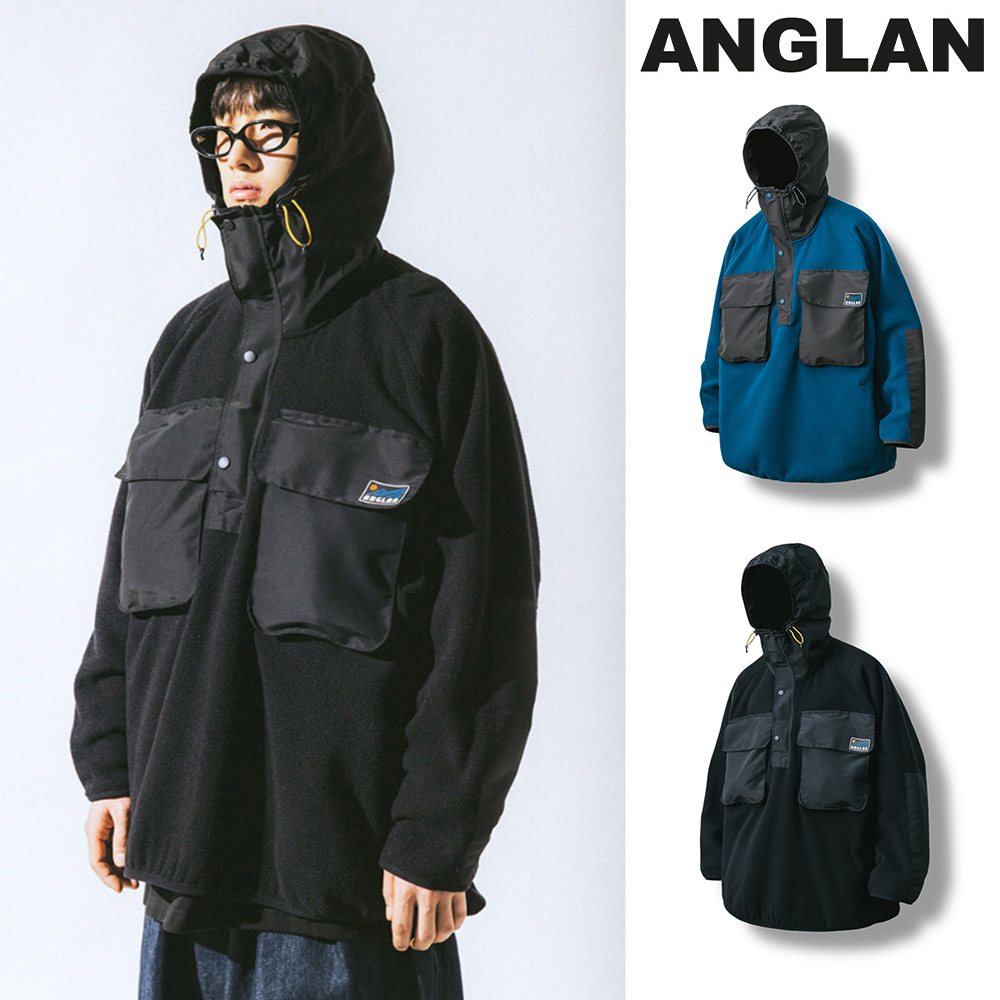 【ANGLAN】[AG] Double Pocket Fleece Anorak