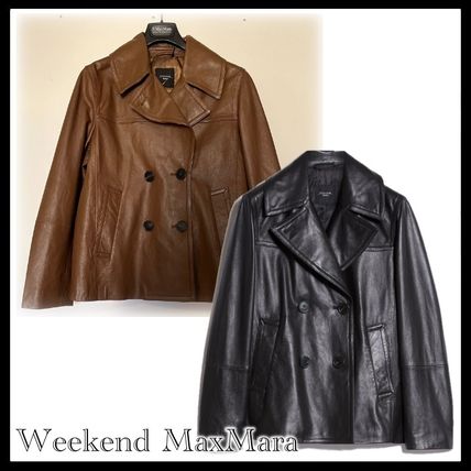 大阪のショップ WEEKEND Max Mara ブラウン レザージャケット www