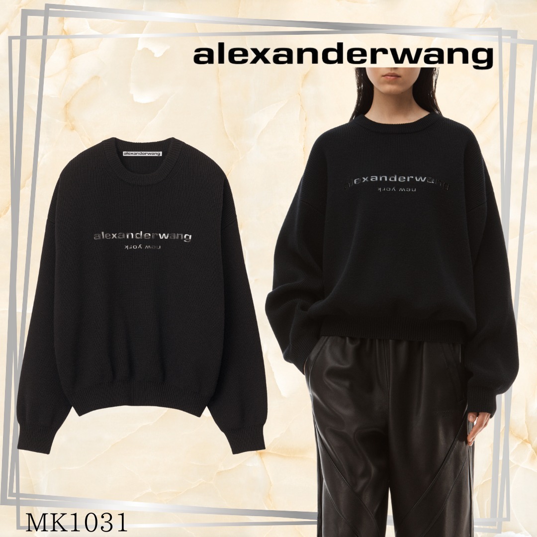 誠実 ALEXANDER WANG ブラック ロゴ トラウザーズ | www.tegdarco.com
