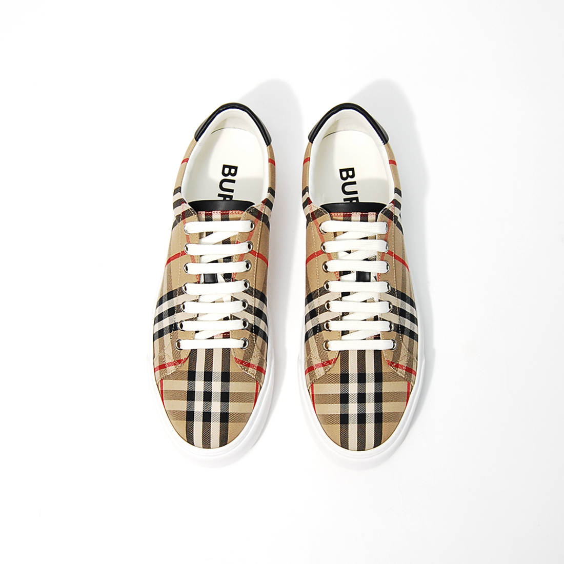 関税負担なし☆Burberry バーバリーチェック コットンスニーカー 関税負担なし Burberry バーバリー チェック コットンスニーカー