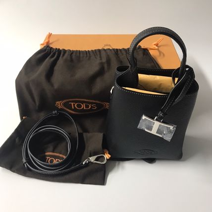 TOD'S Shoulder Bags Casual Style Leather Party Style Office Style Elegant Style