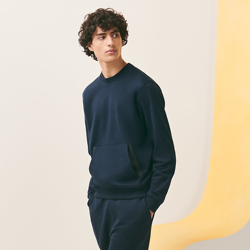 《23SS★》HERMES ラウンドネックスウェット ランH 上品