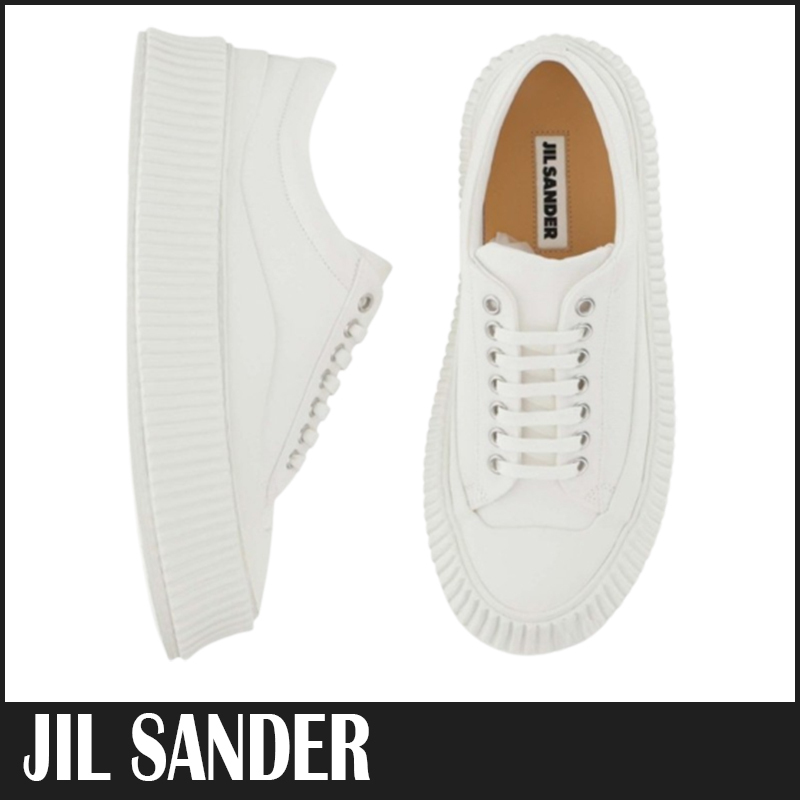 ☆送料関税込☆Jil Sander キャンバス レースアップ スニーカー