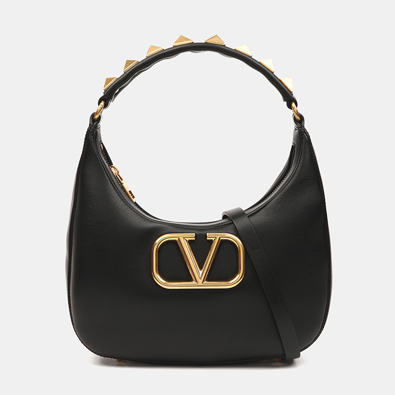 関税送料込- VALENTINO スタッズ ホーボーショルダーバッグ