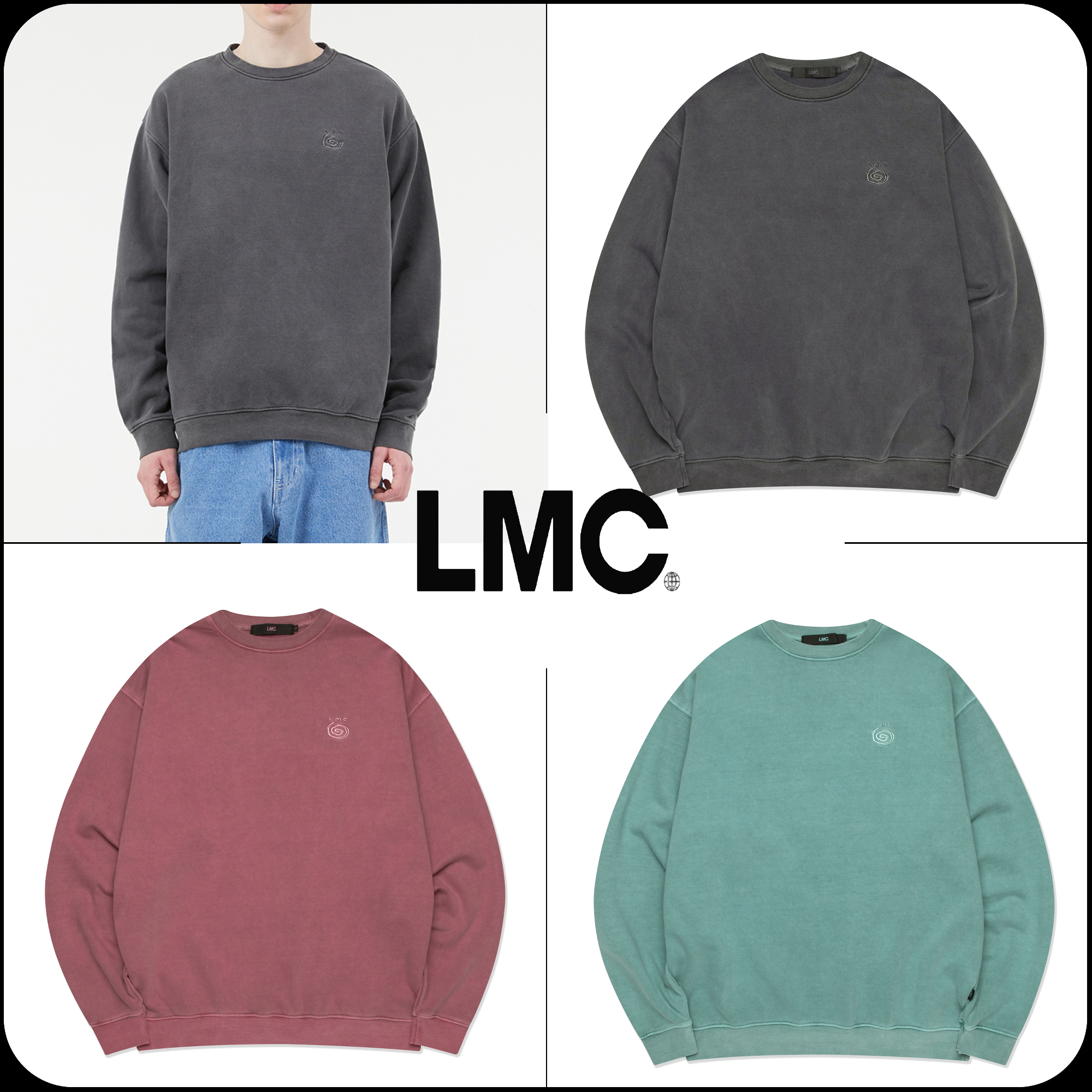 [ LMC ]★OVERDYED SPIRAL SWEATSHIRT