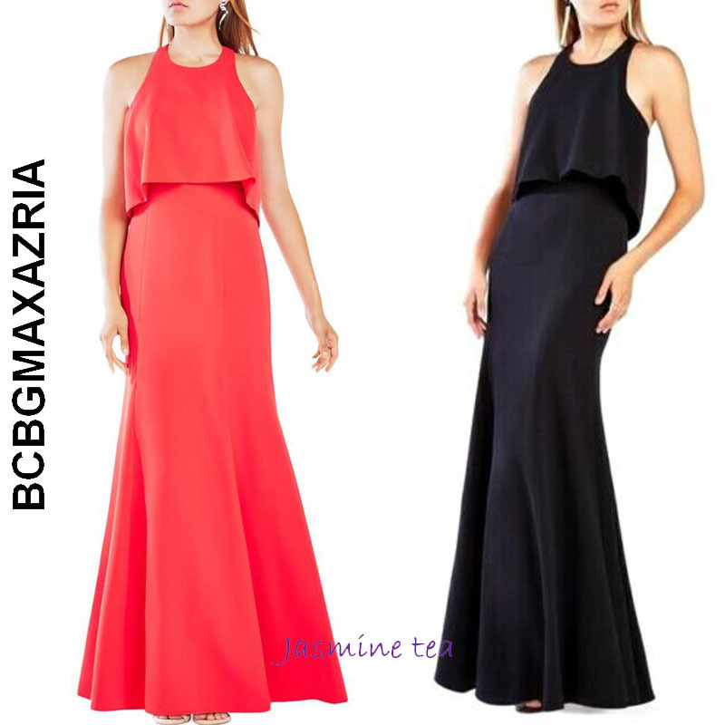 ★セール♪★BCBGMAXAZRIAレーサーバックAラインドレス★
