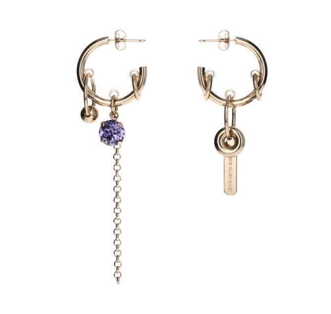 Justine Clenquet ピアス ドロップ サークル アシンメトリー