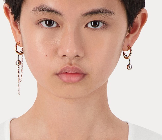 Justine Clenquet ピアス ドロップ サークル アシンメトリー
