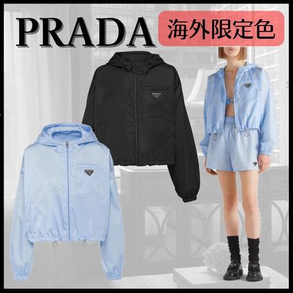 ブルー(青)系 PRADA RE NYLON(プラダ リナイロン) ジャケット