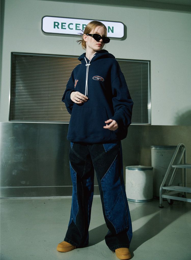 NewJeans 着用★COMPAGNO★Stopper CB Embroidered Hoodie 2色 NewJeans 着用☆COMPAGNO☆Stopper CB Embroidered Hoodie 2色