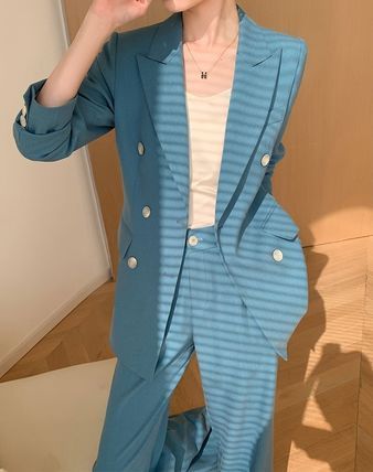 韓国 パンツスーツ セットアップ クラシック リュクス 4color