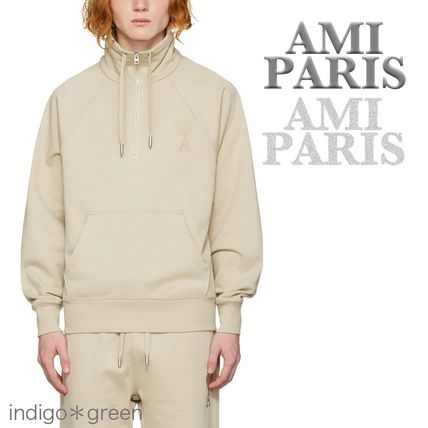 16000円 【新品】ami ビッグハート ハーフジップ スウェット