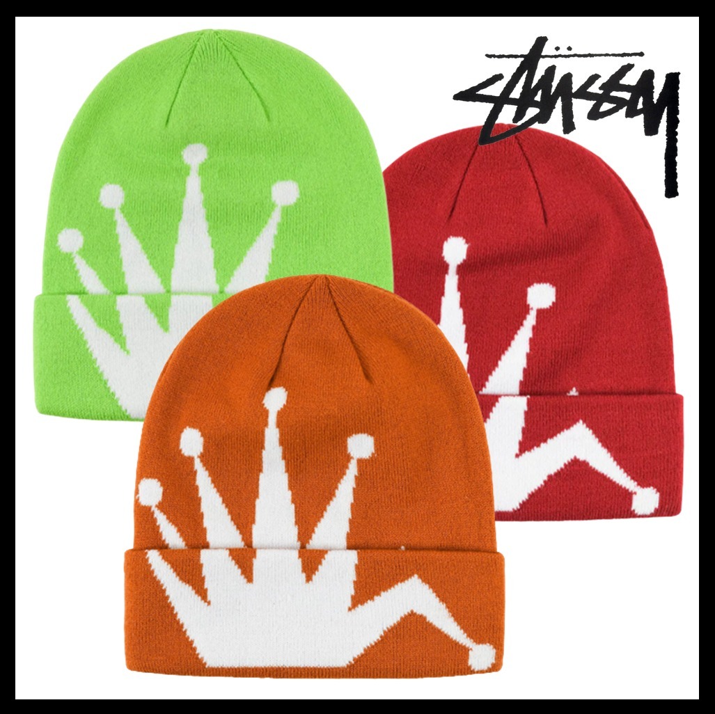 ★送料・関税込★Stussy★CROWN JACQUARD CUFF BEANIE★ビーニー