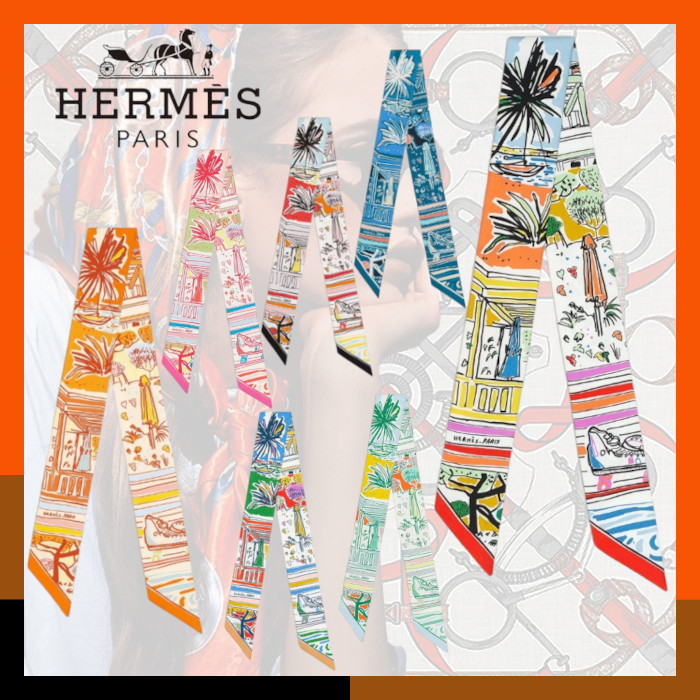 HERMES 2023新作 春夏人気のスカーフ ツイリー Rayures d'Ete