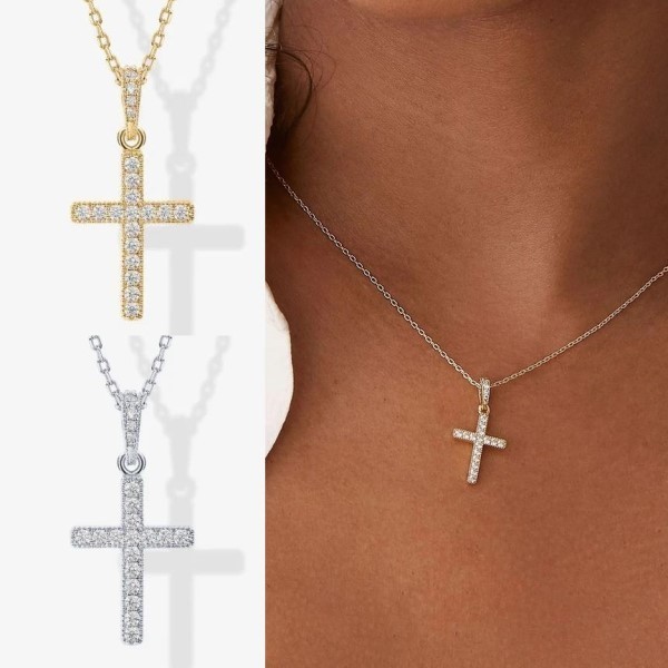 日本未発売【PAVOI】Pave Crossネックレス