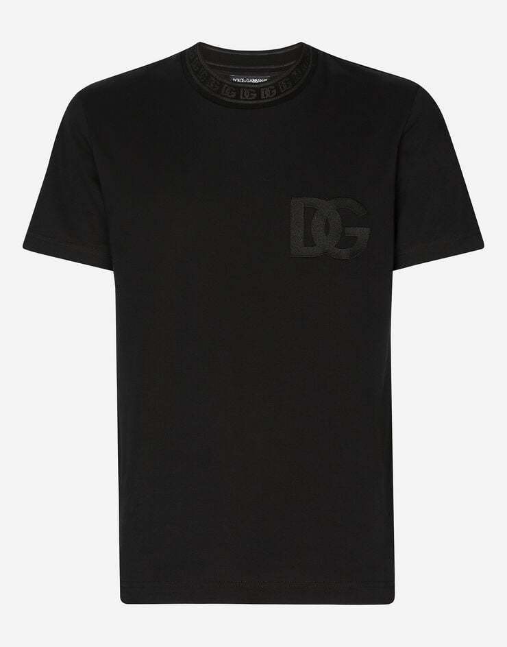 Dolce & Gabbana】DG刺繍入りコットンラウンドネックTシャツ