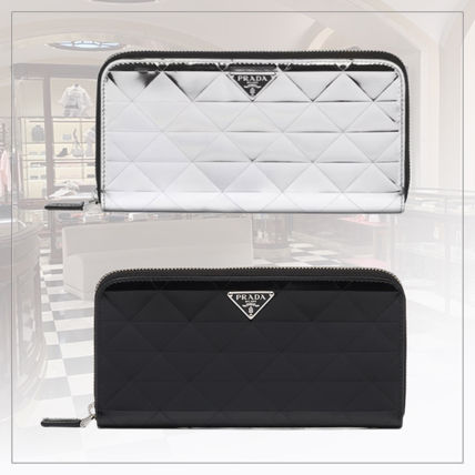 18200円買取売値 販売品 PRADA プラダ サフィアーノ 長財布 シルバー