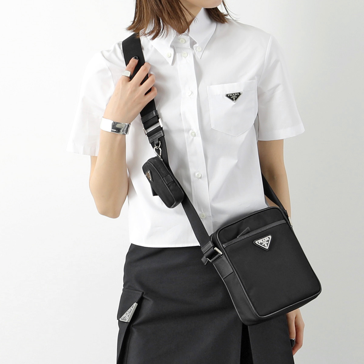 PRADA ショルダーバッグ TESSUTO+SAFFIAN 2VH112 2DMH
