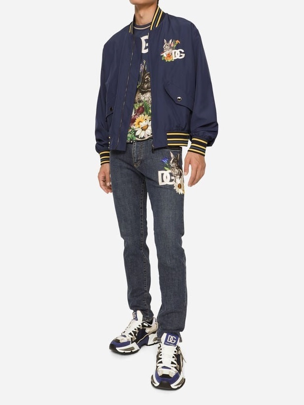 【Dolce&Gabbana】ラビット コットンラウンドネックTシャツ Dolce&Gabbana】ラビット コットンラウンドネックTシャツ