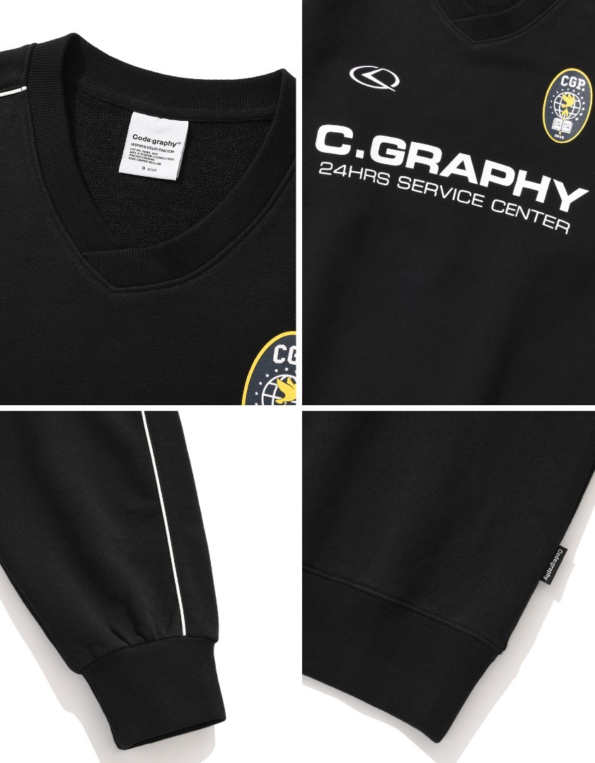 CODEGRAPHY]☆24H TRACK V-NECK SWEATSHIRT (codegraphy