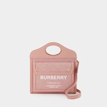 Burberry(バーバリー) ハンドバッグ Ll Mn Pocket Ll6 Handbag - Burberry - Red/Pink - Cotton