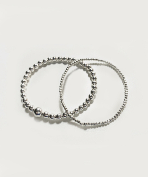 [LOVE ME MONSTER] Hematite Layered ブレスレット セット
