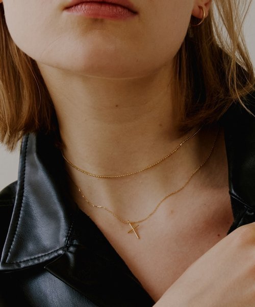 [LOVE ME MONSTER] Gold Ball & Tiny Cross Necklace セット