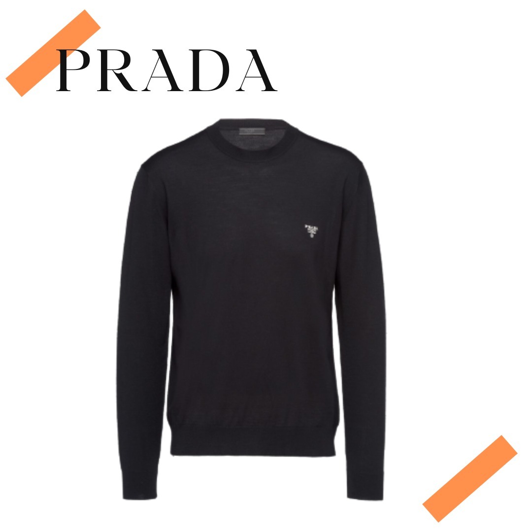 4年保証』 関税込【PRADA】スーパーファインウール クルーネック