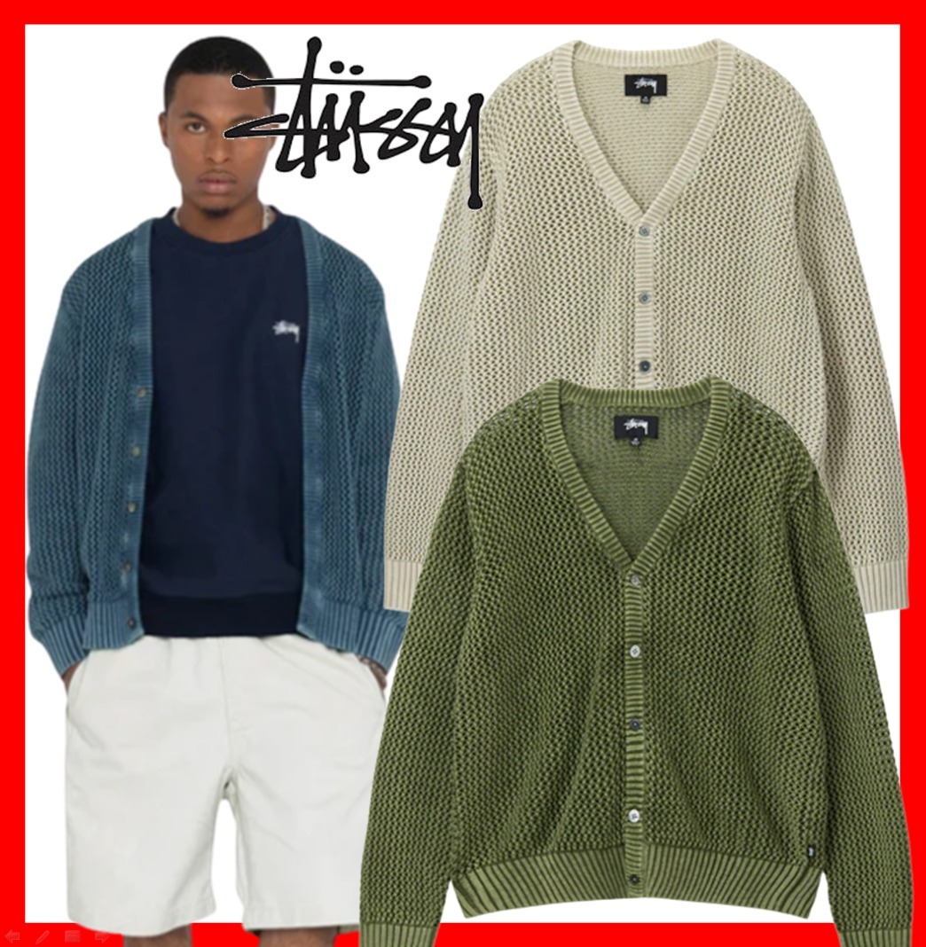 ★人気★【STUSSY】★LOOSE GAUGE CARDIGA.N★カーディガン★