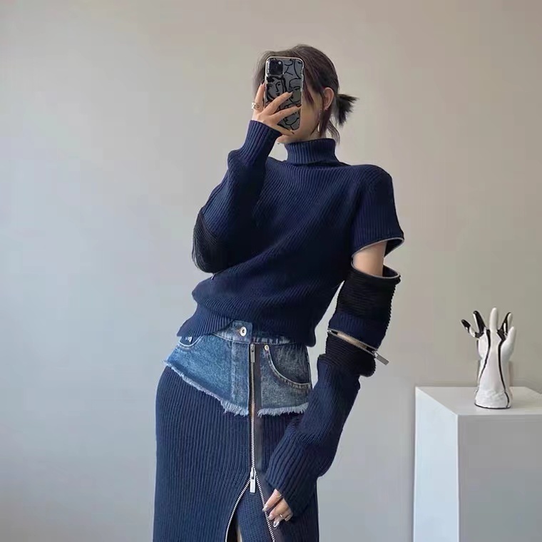 オシャレ セット スカート＆ニット 長袖 デニム オシャレ セット スカート＆ニット 長袖 デニム