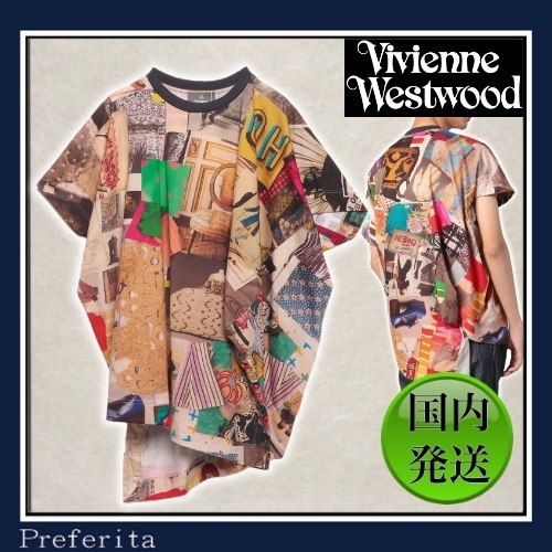 VivienneWestwood　MOODBOARD PRINT Tシャツ Vivienne Westwood】MOODBOARD PRINT ウィンドTシャツ ロゴ T