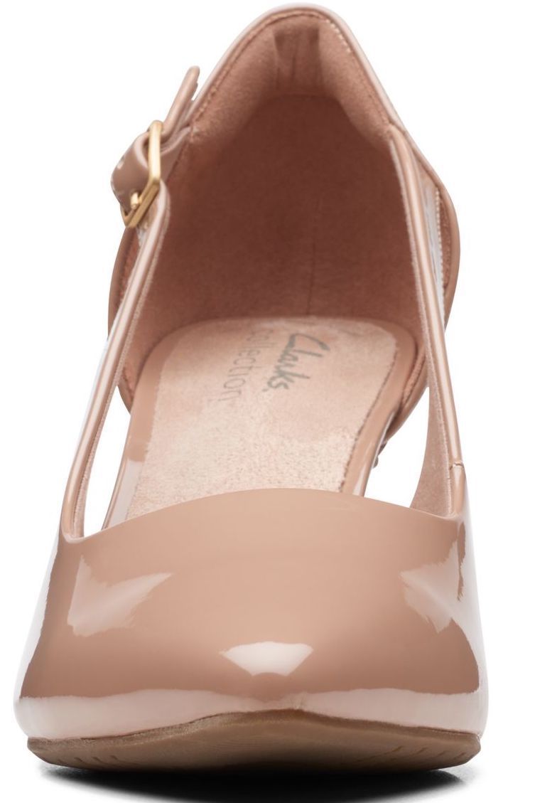 Clarks ヒール 7cm パテント パンプス ヒール オフィス
