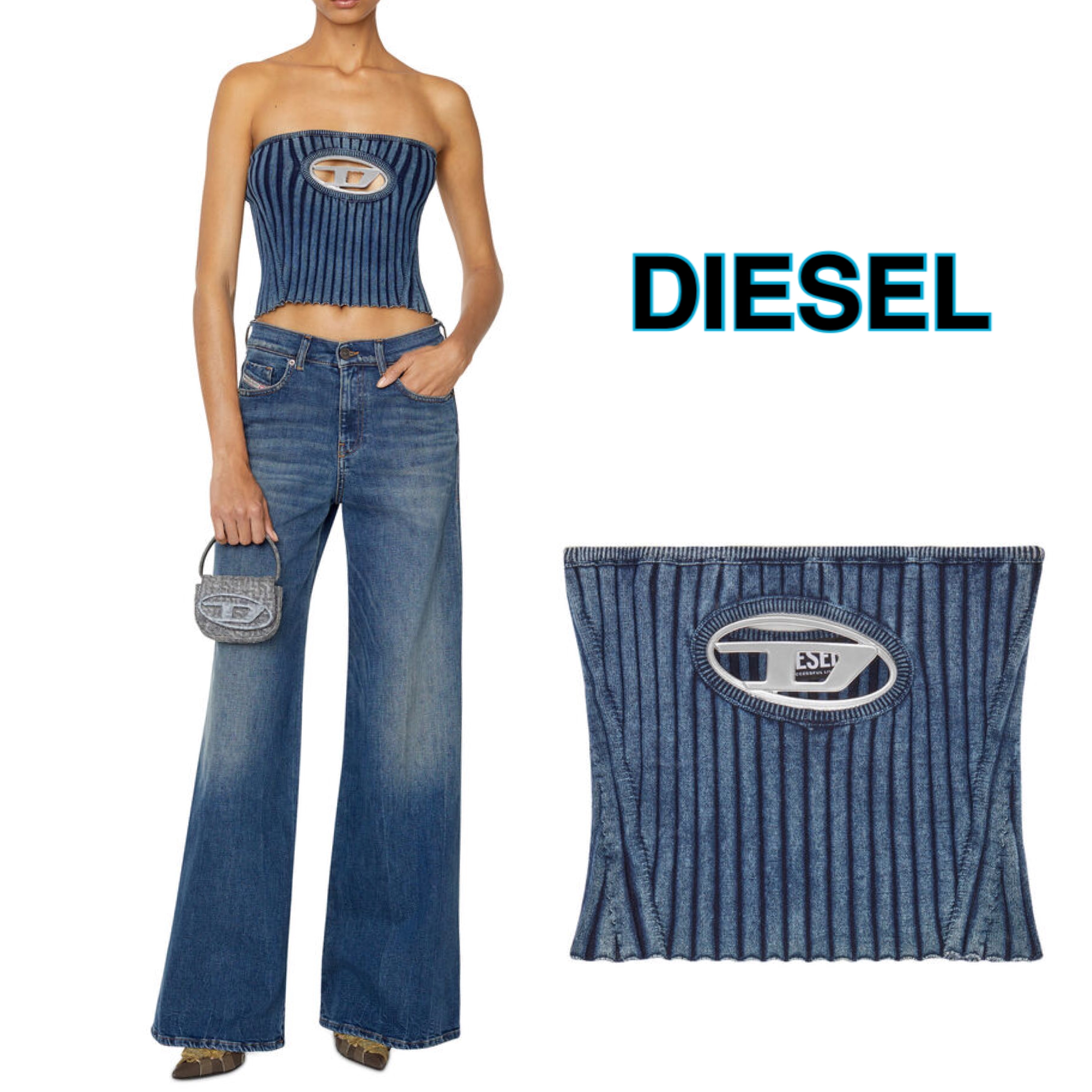 diesel チューブトップ　ブラック