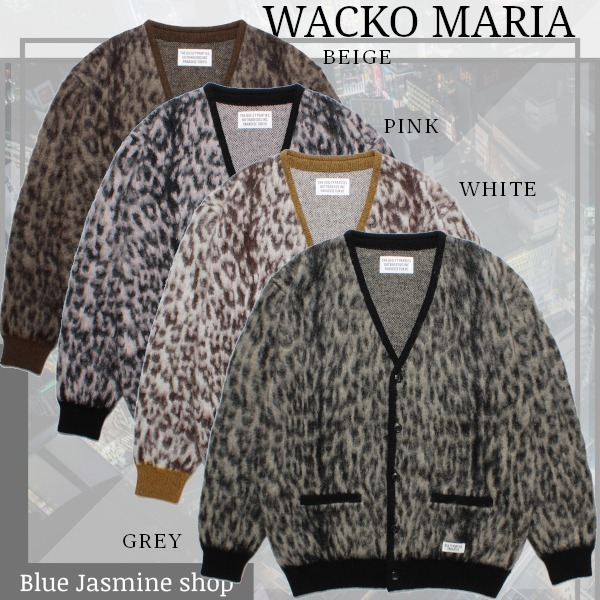 ギフトに♪【WACKO MARIA】MOHAIR KNIT JACQUARD CARDIGAN トップス