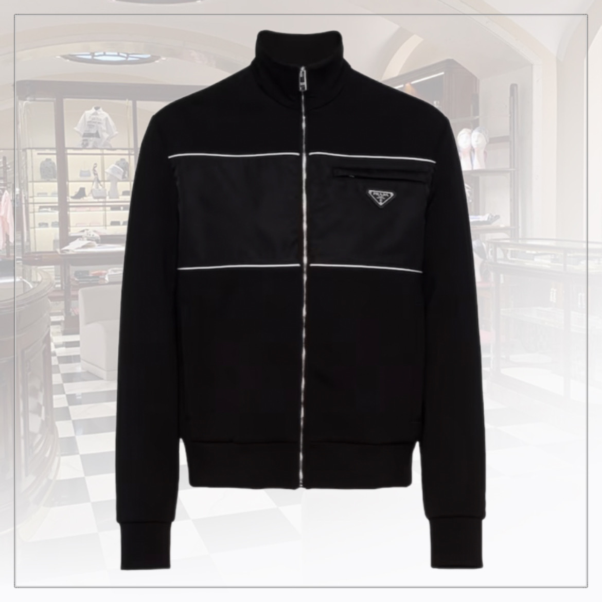 入手困難】PRADA◇Re‐Nylon スウェットシャツ ハイネック