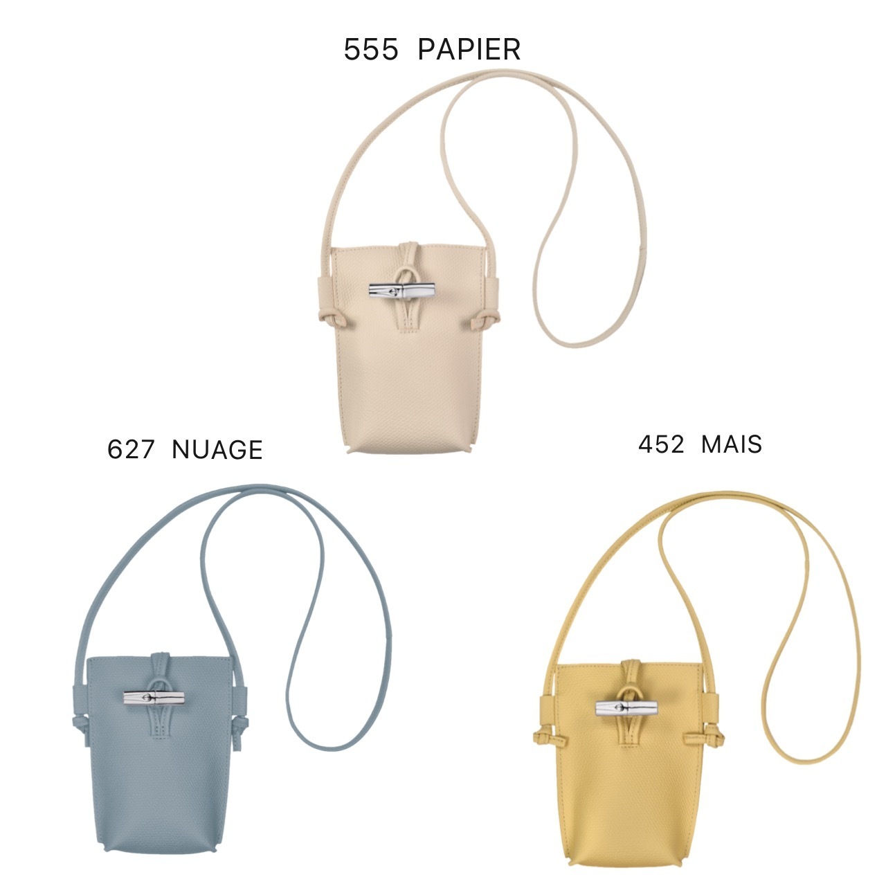 Longchamp*LE PLIAGE ロゾ*限定 アイフォンケース ポシェット Longchamp*LE PLIAGE ロゾ*限定 アイフォンケース ポシェット