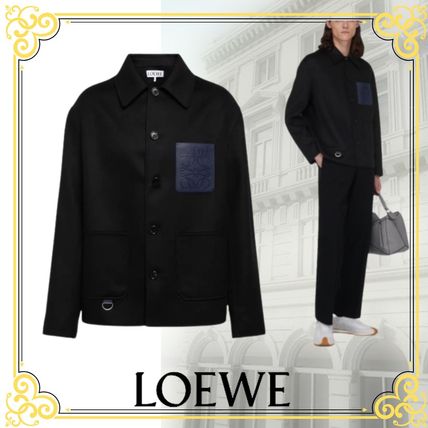 loewe 23ss ロエベジャカード フーデッドシャツ