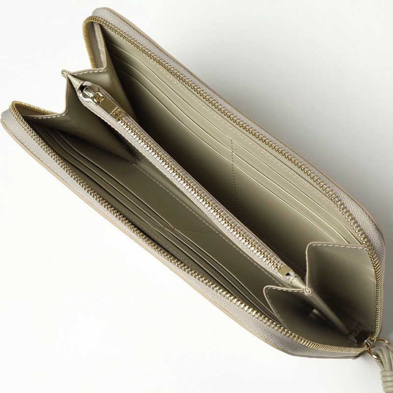 【 JIL SANDER】ラウンドジップウォレット ストラップ付 JIL SANDER ストラップ付 レザー ラウンドジップ 長財布 財布・小物