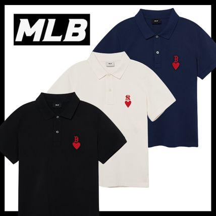 MLB Korea Polos Casual Style Street Style Logo Polos