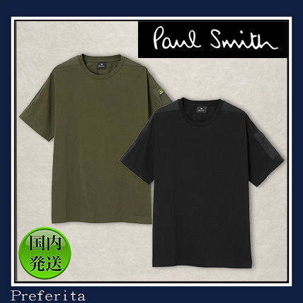 【Paul Smith】Tシャツ ナイロンミックスアップ カーキ ブラック