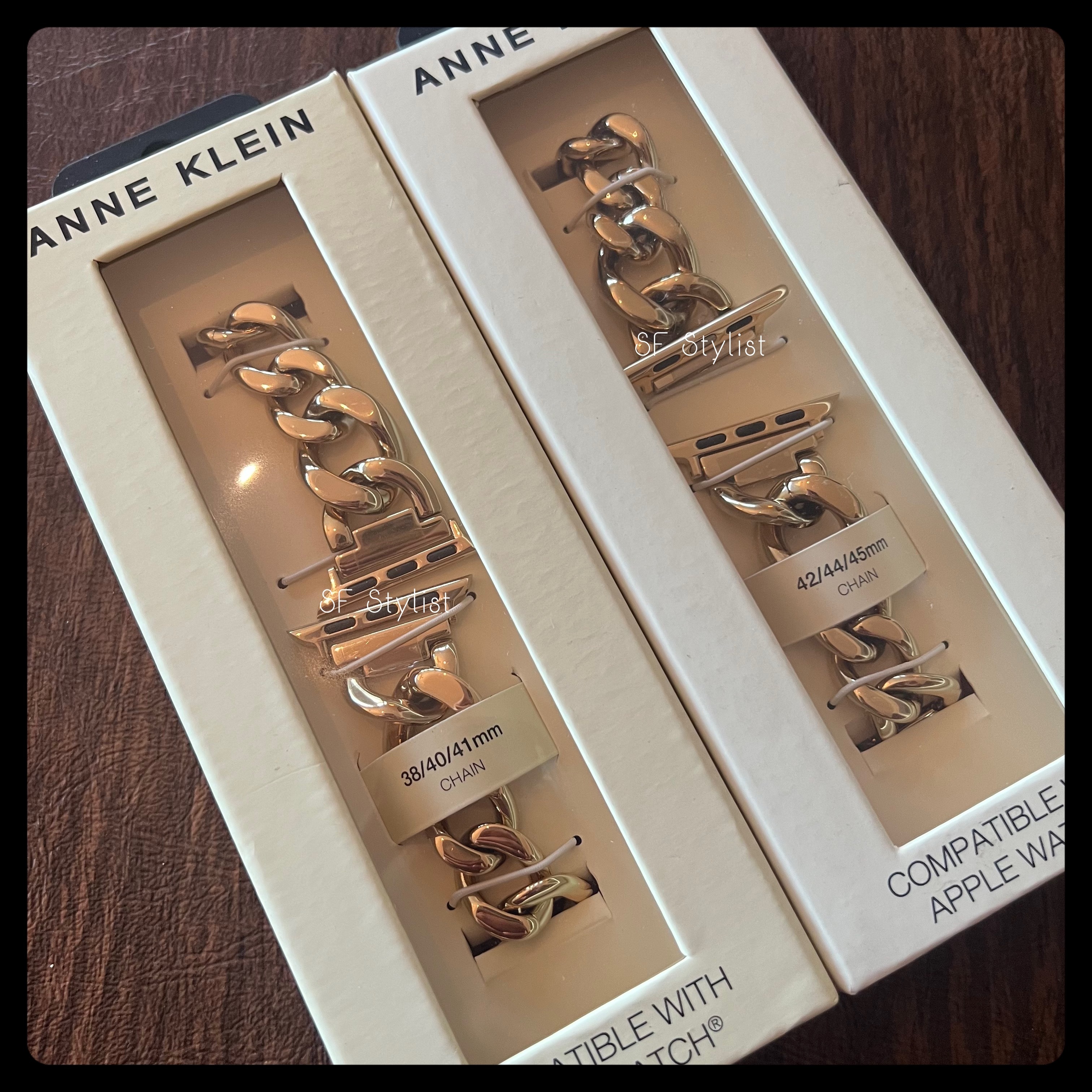 Anne Klein★華やかなGoldチェーンApple Watchバンド