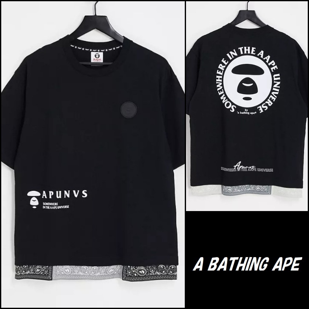 【AAPE by A BATHING APE】モック レイヤー リラックス Tシャツ