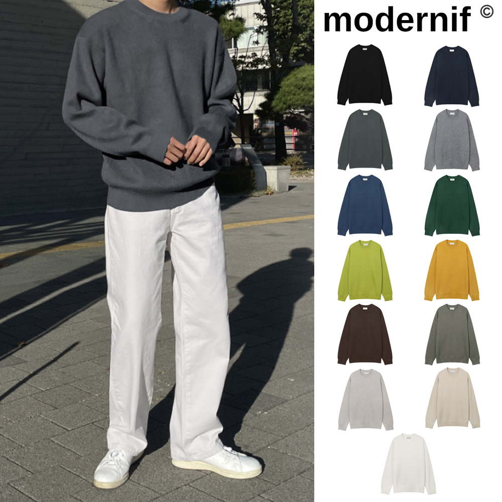 【MODERNIF】Washable Drop Hachi Knit