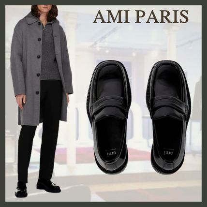 44 29cm AMI PARIS アミ パリ ローファー レザー ブラック - agedor.ma