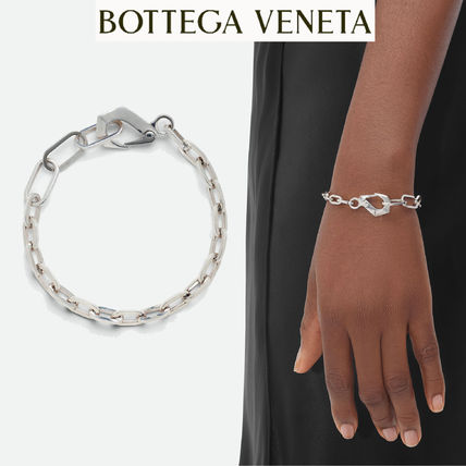 BOTTEGA VENETA Bracelets Unisex Plain Silver Logo Bracelets