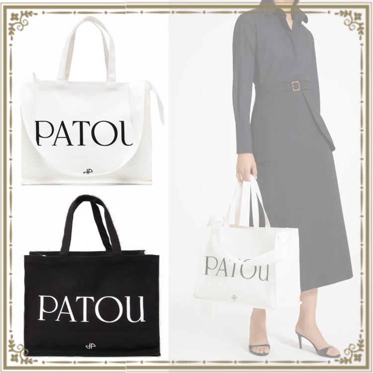 PATOU パトゥ ロゴ ラージ トートバッグ オンラインストア安い ベビー