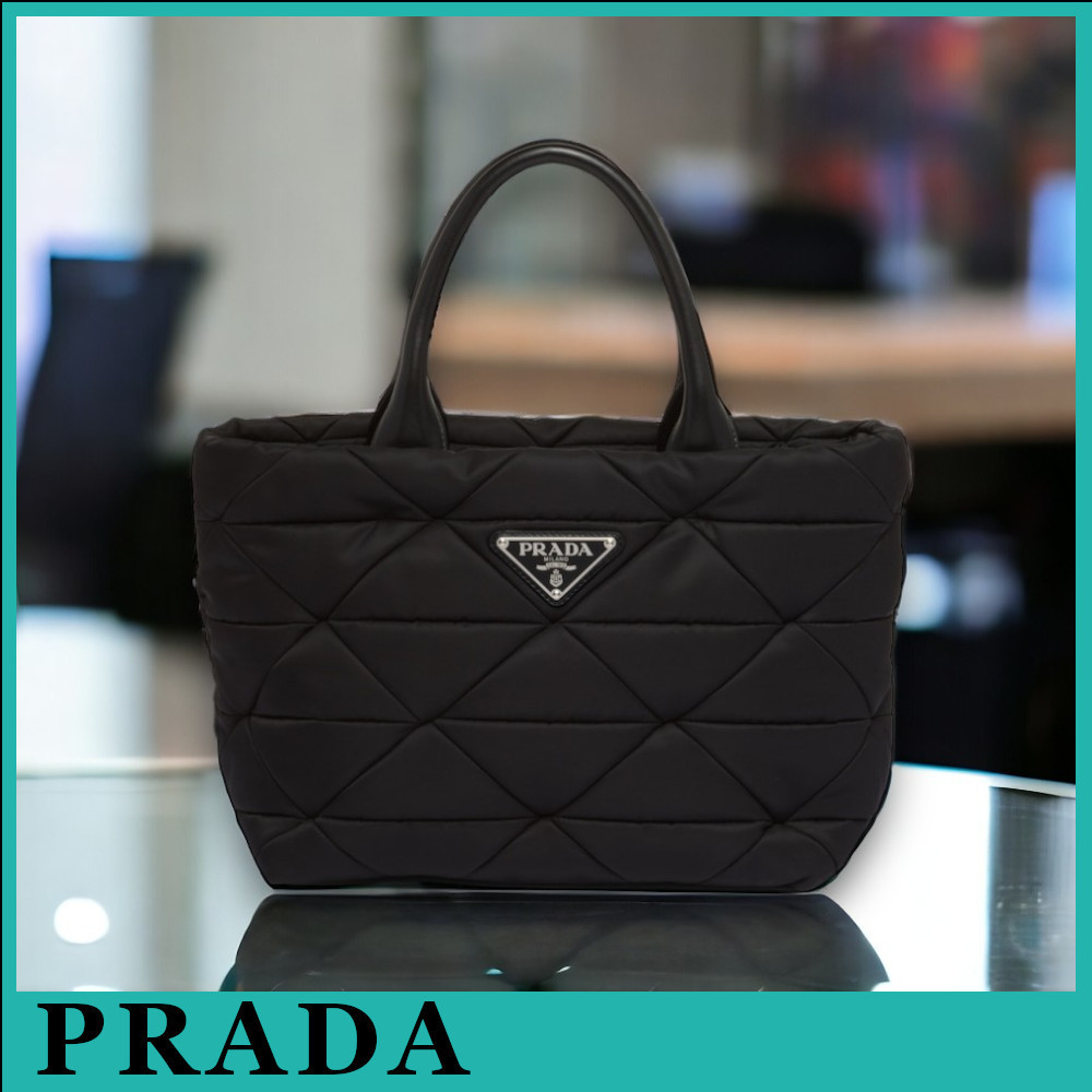 ★PRADA直営店★パッド入り Re Nylon スモール トートバッグ